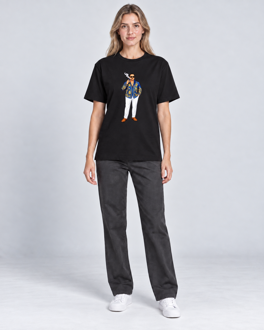 CIGAR MAN TEE BL BLACK