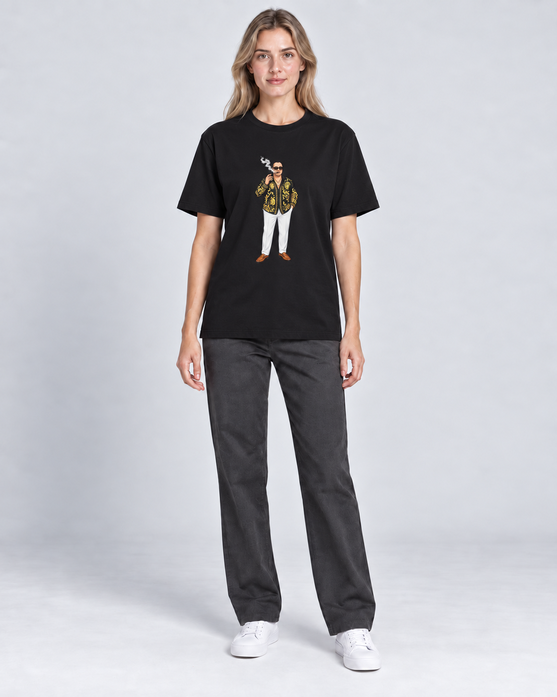 CIGAR MAN TEE BK BLACK