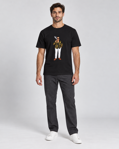 CIGAR MAN TEE BK BLACK