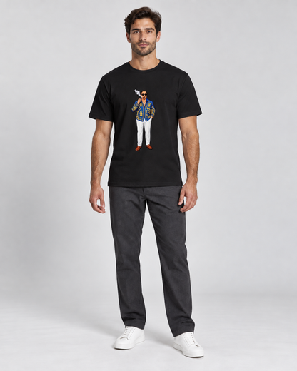 CIGAR MAN TEE BL BLACK