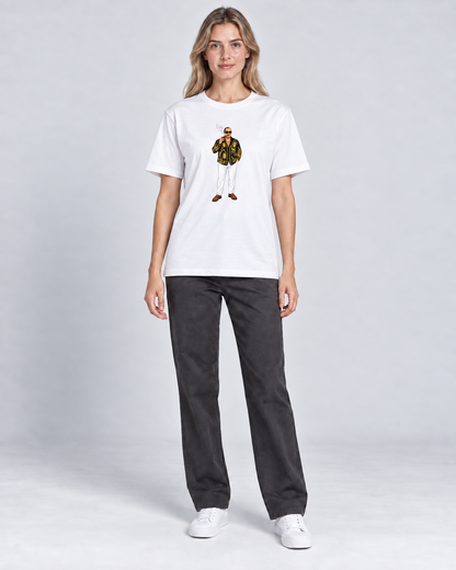 CIGAR MAN TEE BK WHITE